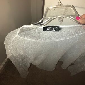 Glitter see through top